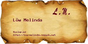 Löw Melinda névjegykártya